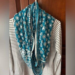 Blue Infinity Scarf